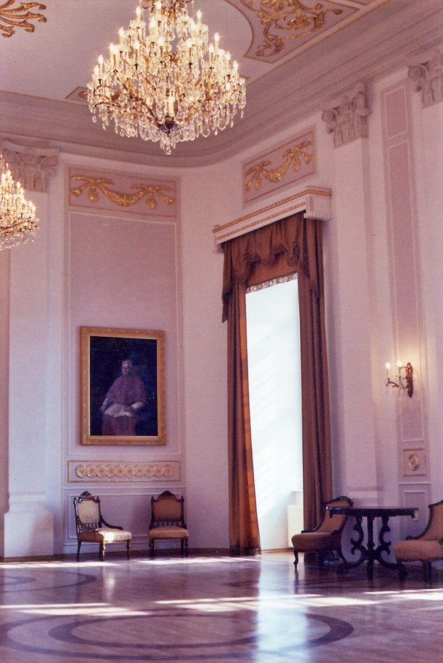 Szatmárnémeti, püspöki palota díszterme, tervezés, 2004