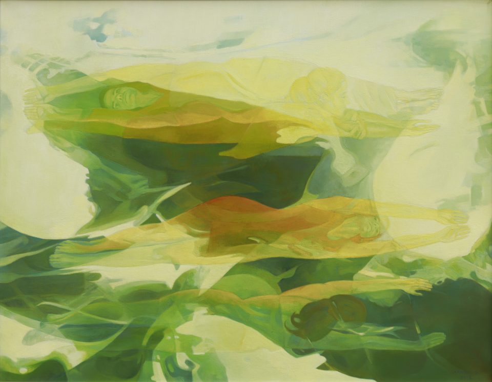 Xantus Géza, Folyó, olaj, vászon, 70 x 90 cm, 2023